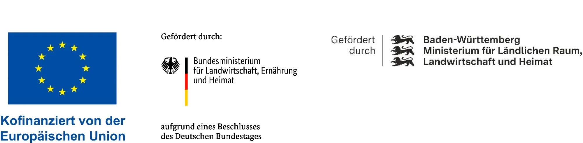 Logos der EU, Bund und MLR